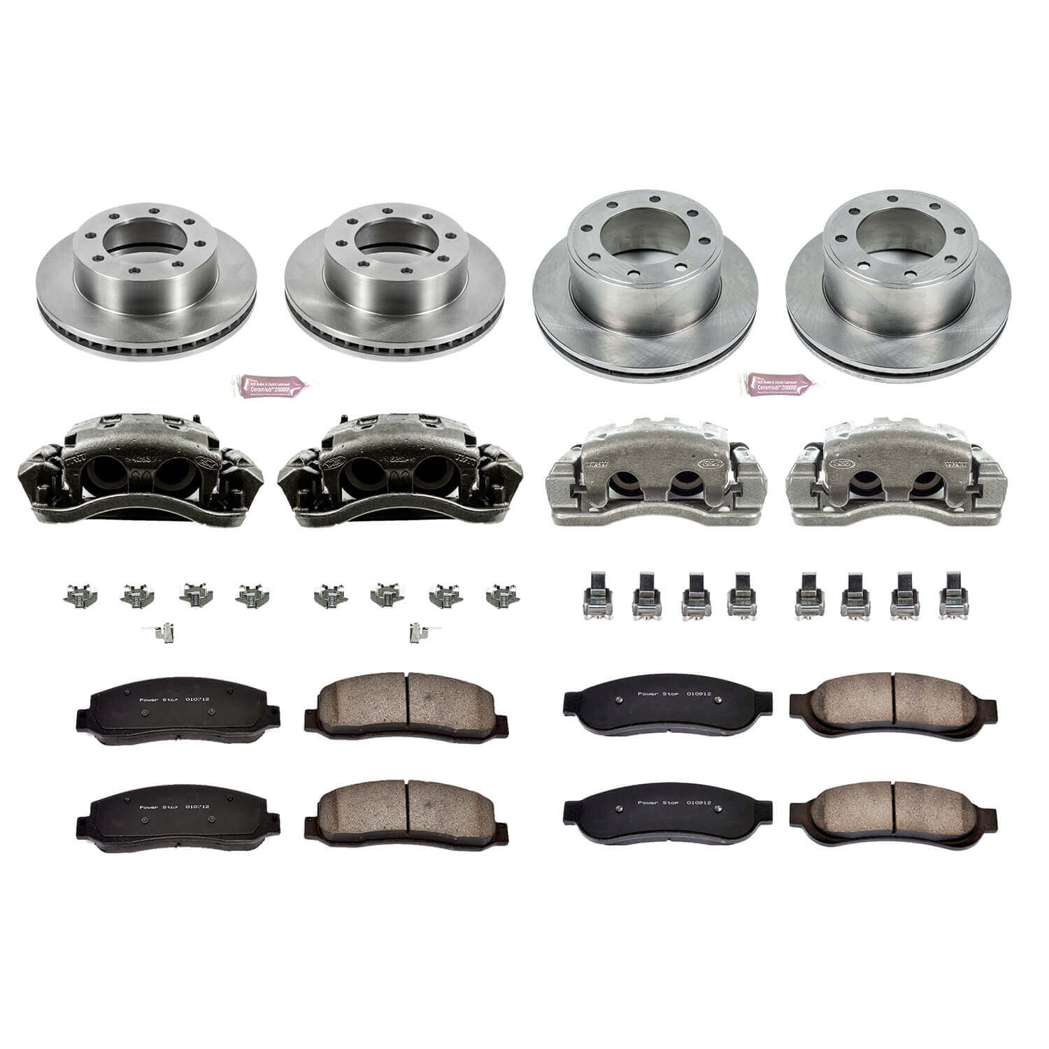 Power Stop KCOE1782 Autospecialty 1-Click Daily Driver Front And Rear Brake Kit for 2005-2006 Ford F-250 Super Duty 4 Wheel Drive product image