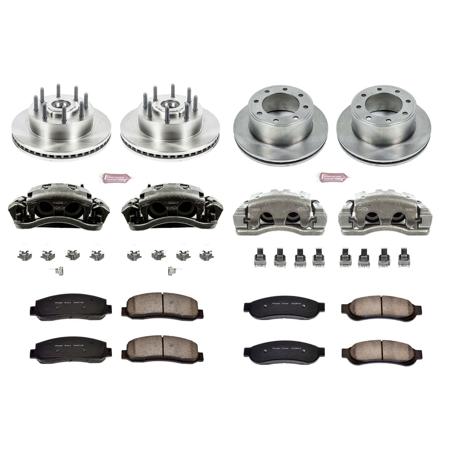 Power Stop KCOE1797 Autospecialty 1-Click Daily Driver Front And Rear Brake Kit for 2005-2007 Ford F-250 Super Duty Rear Wheel Drive product image