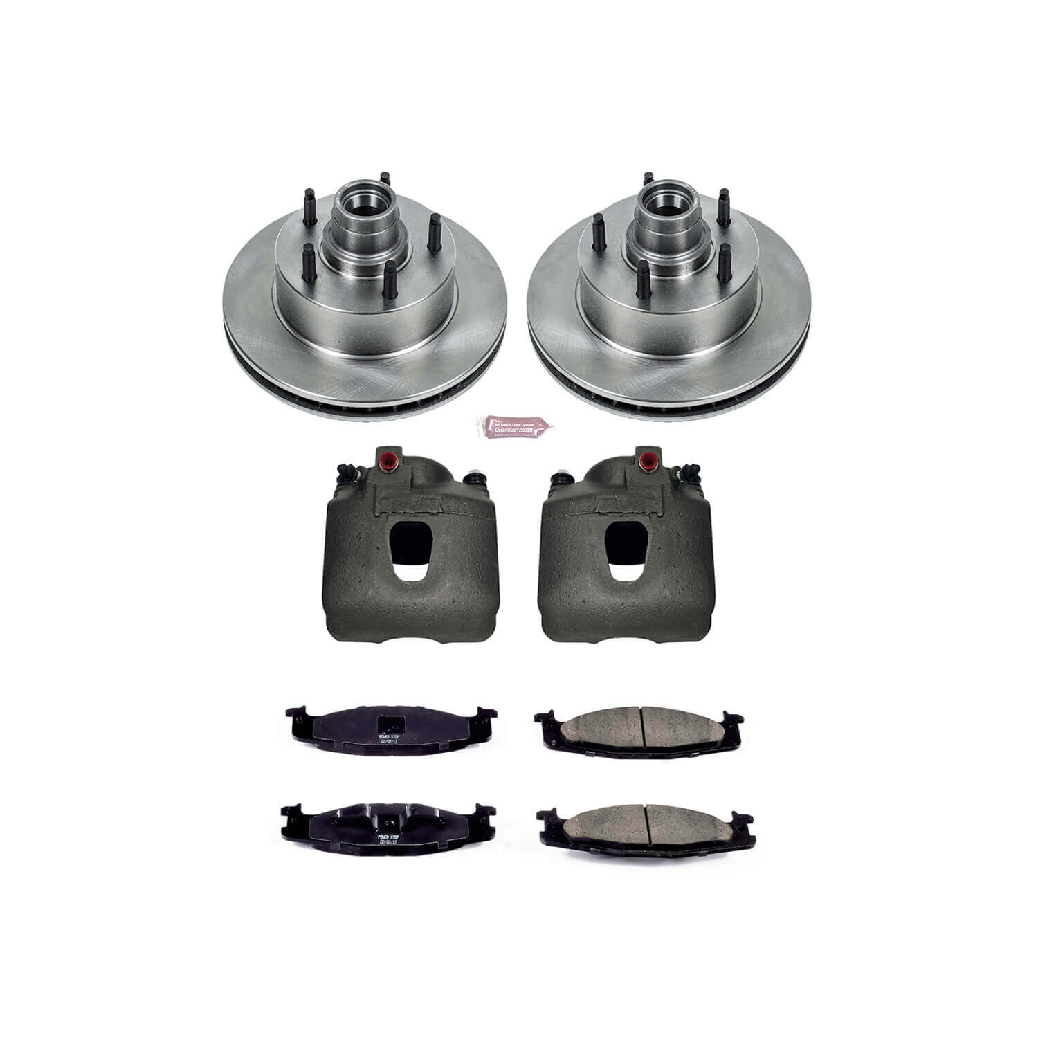 Power Stop KCOE1831 Autospecialty 1-Click Daily Driver Front Brake Kit for 1994-2001 Ford E-150 Econoline 2-WHEEL ABS product image