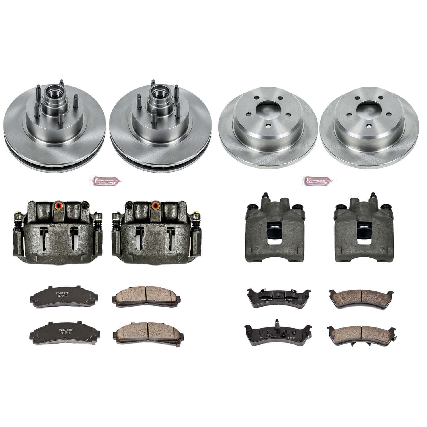 Power Stop KCOE1855 Autospecialty 1-Click Daily Driver Front And Rear Brake Kit for 1995-2001 Ford Explorer Rear Wheel Drive product image