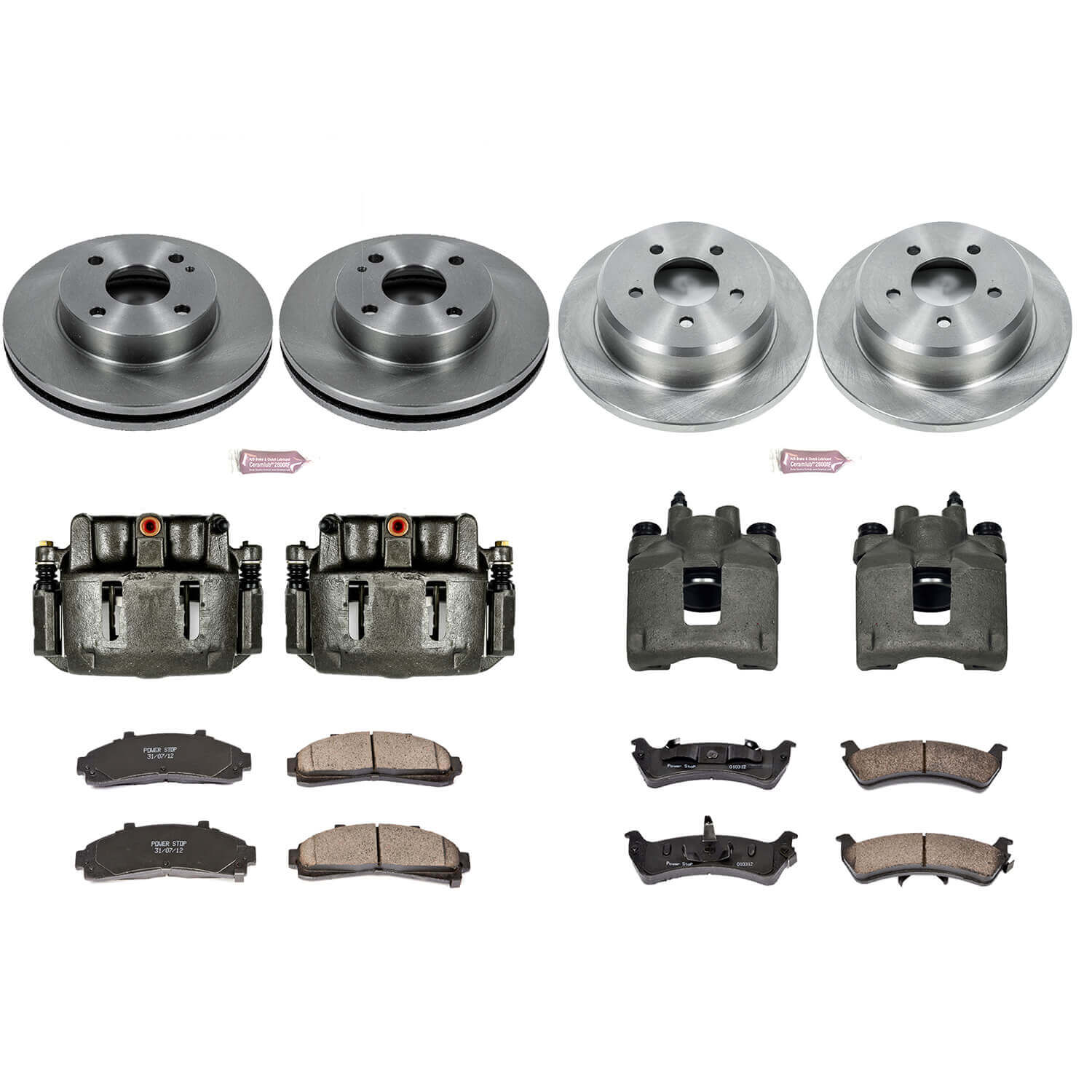 Power Stop KCOE1861 Autospecialty 1-Click Daily Driver Front And Rear Brake Kit for 1995 Ford Explorer 4 Wheel Drive product image