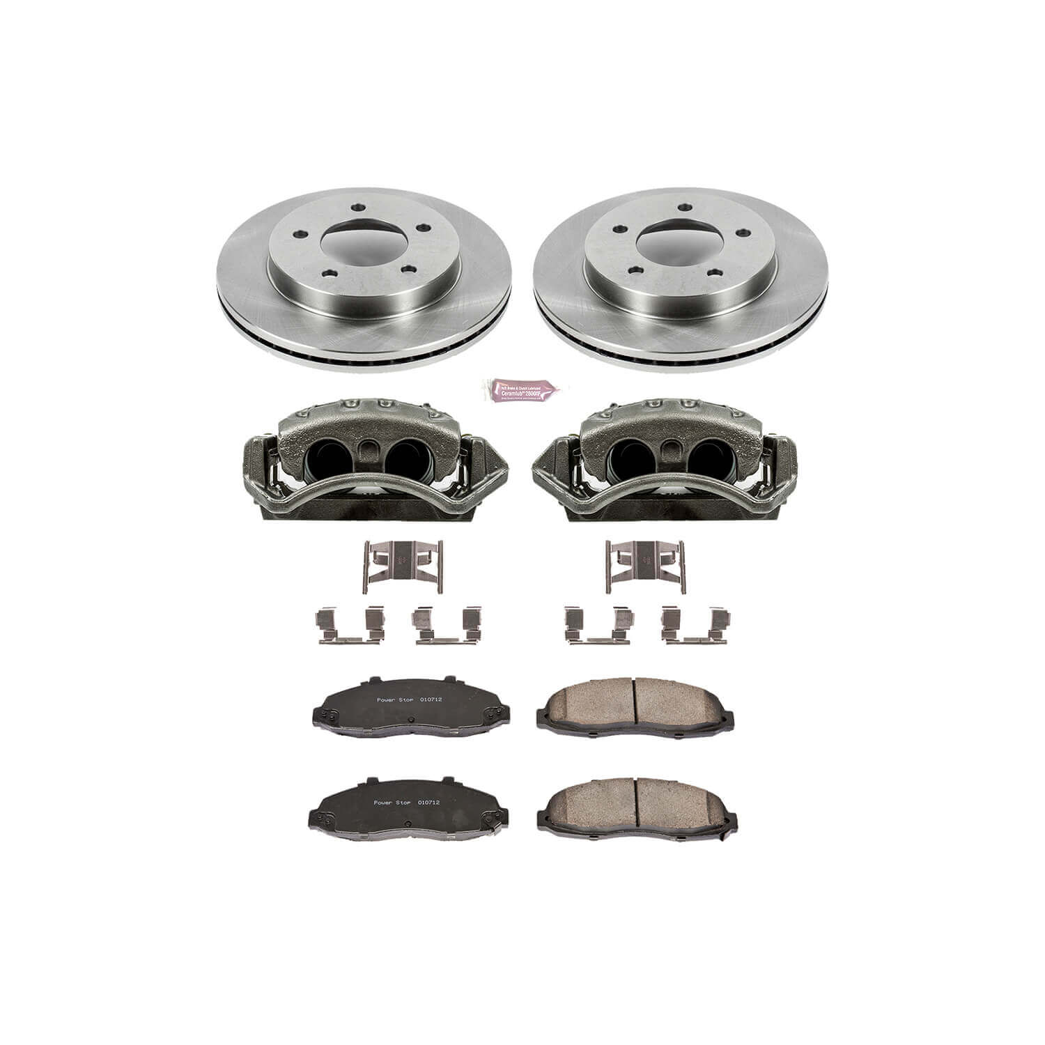 Power Stop KCOE1866A Autospecialty 1-Click Daily Driver Front Brake Kit for 1999 Ford F-150 Base, Lariat, XL, XLT 4 Wheel Drive product image