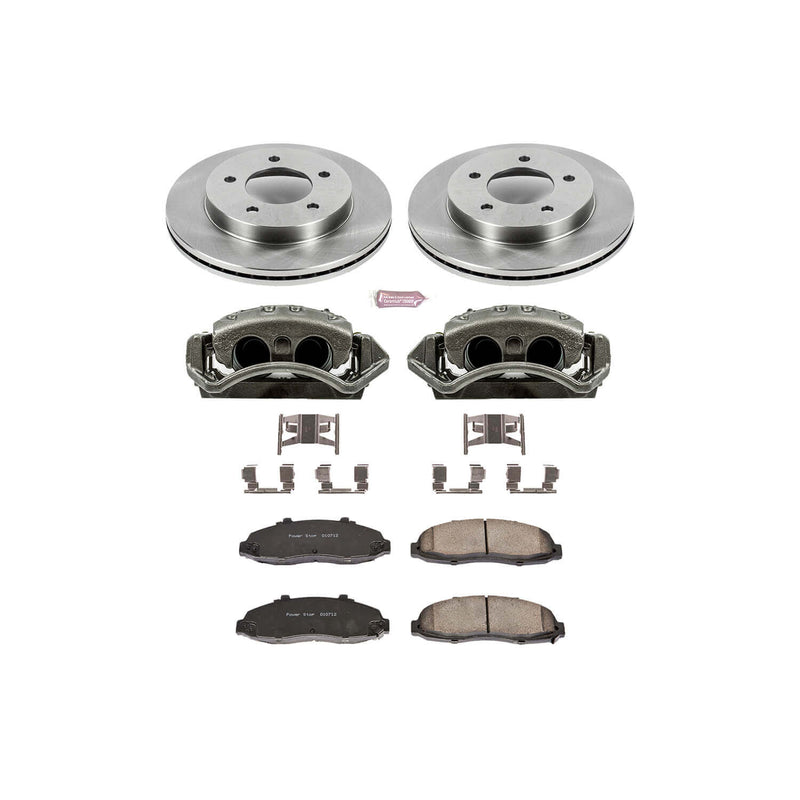 Power Stop KCOE1866A Autospecialty 1-Click Daily Driver Front Brake Kit for 1999 Ford F-150 Base, Lariat, XL, XLT 4 Wheel Drive product image