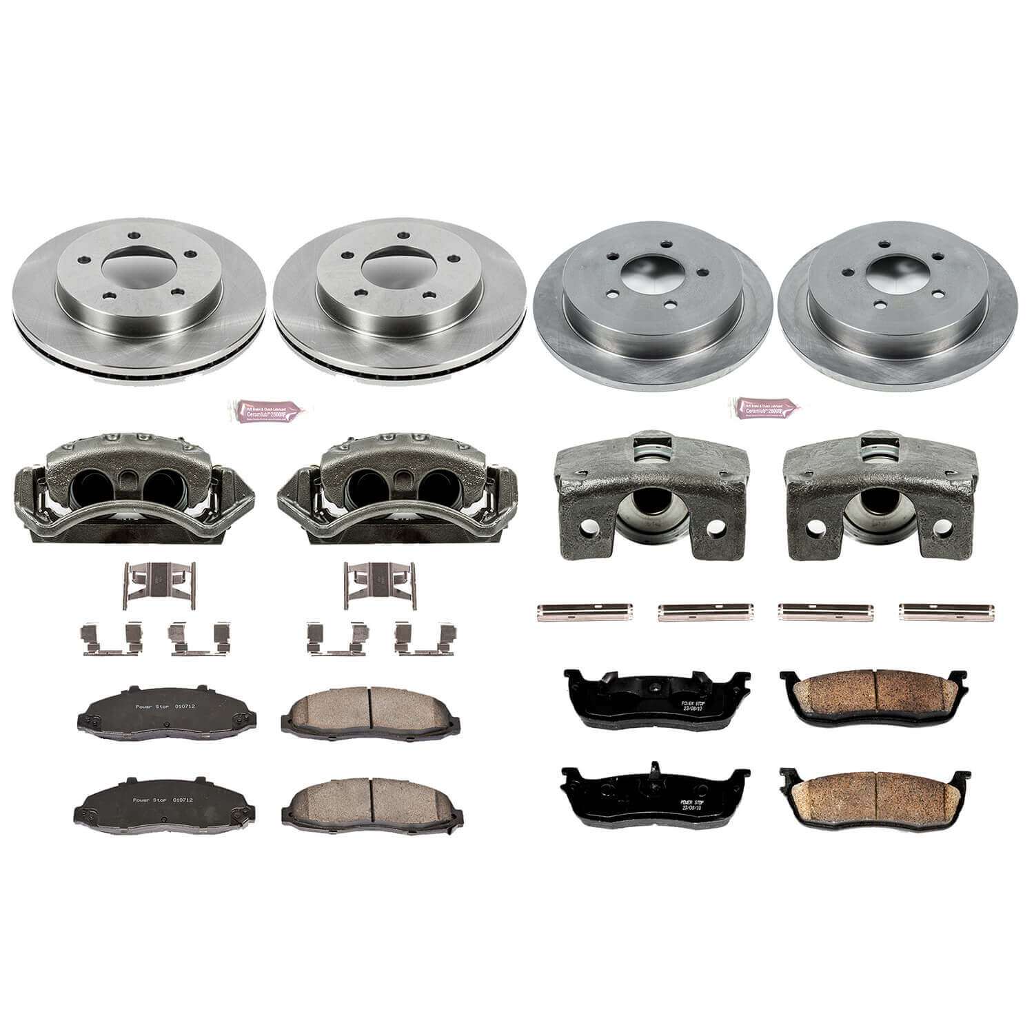 Power Stop KCOE1868 Autospecialty 1-Click Daily Driver Front And Rear Brake Kit for 2000 Ford F-150 Base, Lariat, XL, XLT 4 Wheel Drive product image