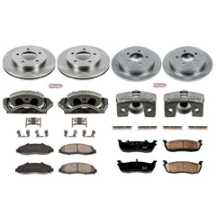 Power Stop KCOE1868 Autospecialty 1-Click Daily Driver Front And Rear Brake Kit for 2000 Ford F-150 Base, Lariat, XL, XLT 4 Wheel Drive product image