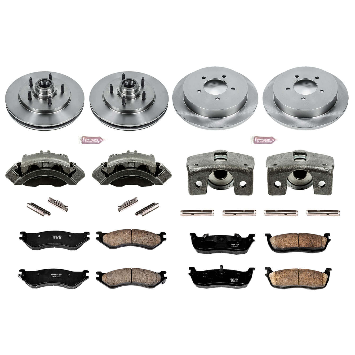 Power Stop KCOE1880 Autospecialty 1-Click Daily Driver Front And Rear Brake Kit for 1997-2000 Ford Expedition Rear Wheel Drive product image