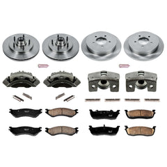 Power Stop KCOE1880 Autospecialty 1-Click Daily Driver Front And Rear Brake Kit for 1997-2000 Ford Expedition Rear Wheel Drive product image