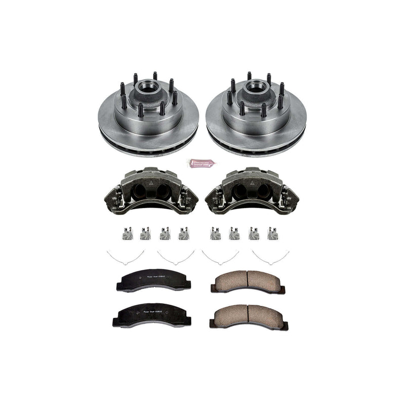 Power Stop KCOE1893 Autospecialty 1-Click Daily Driver Front Brake Kit for 2000-2002 Ford Excursion Rear Wheel Drive product image