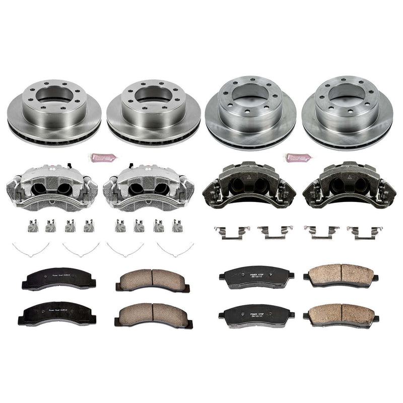 Power Stop KCOE1906 Autospecialty 1-Click Daily Driver Front And Rear Brake Kit for 2000 Ford Excursion 4 Wheel Drive product image