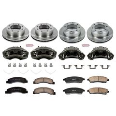 Power Stop KCOE1906A Autospecialty 1-Click Daily Driver Front And Rear Brake Kit for 2000-2005 Ford Excursion 4 Wheel Drive product image