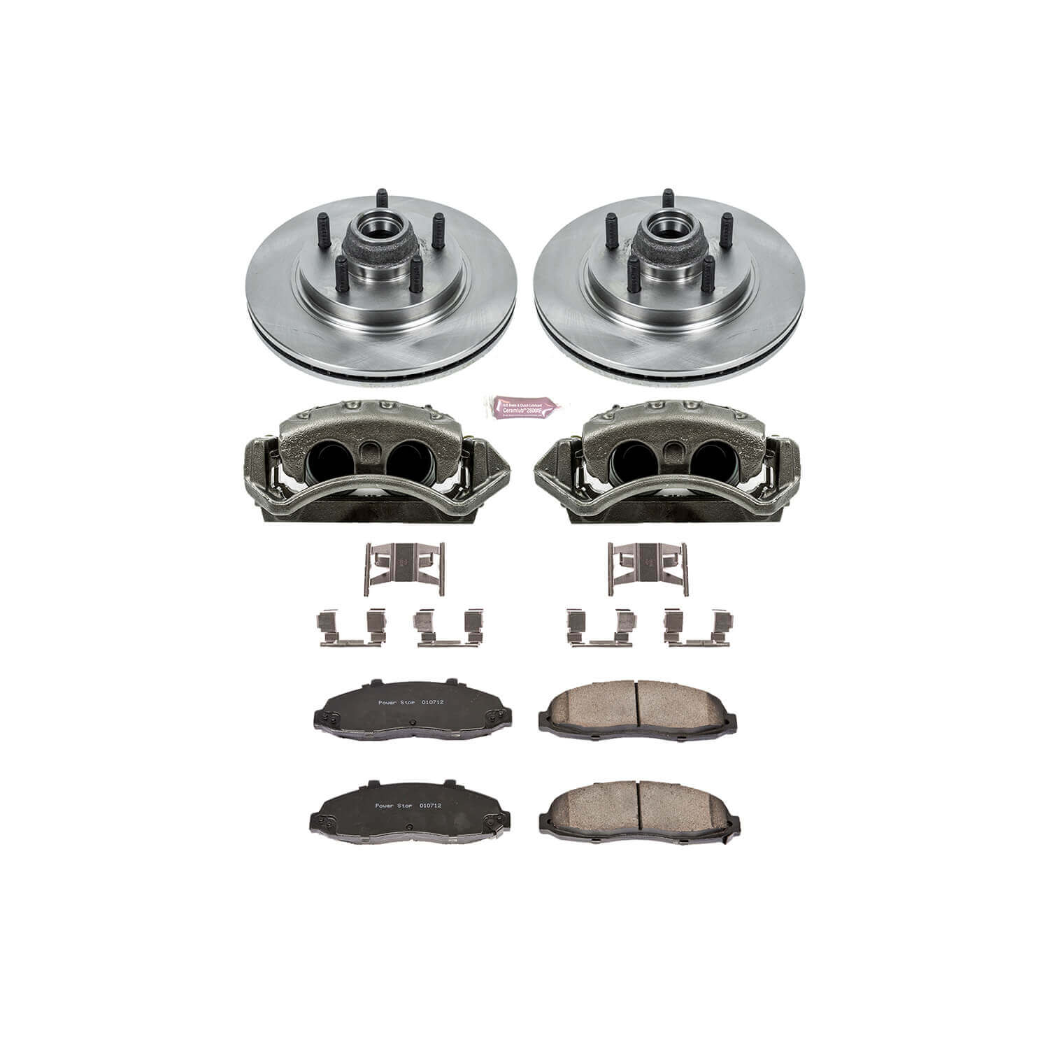 Power Stop KCOE1914A Autospecialty 1-Click Daily Driver Front Brake Kit for 2000 Ford F-150 Base, Harley-Davidson Edition, Lariat, XL, XLT Rear Wheel Drive product image