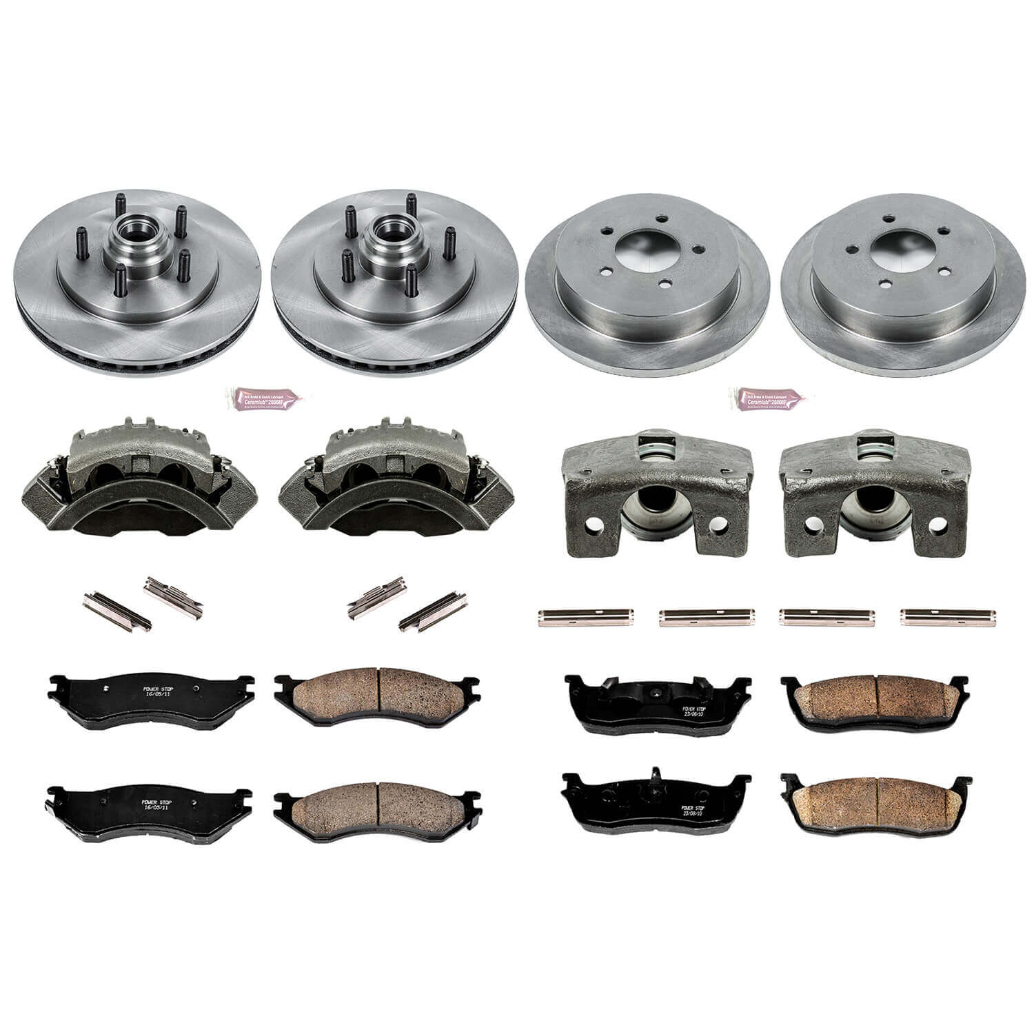 Power Stop KCOE1919 Autospecialty 1-Click Daily Driver Front And Rear Brake Kit for 2000-2002 Ford Expedition Rear Wheel Drive product image