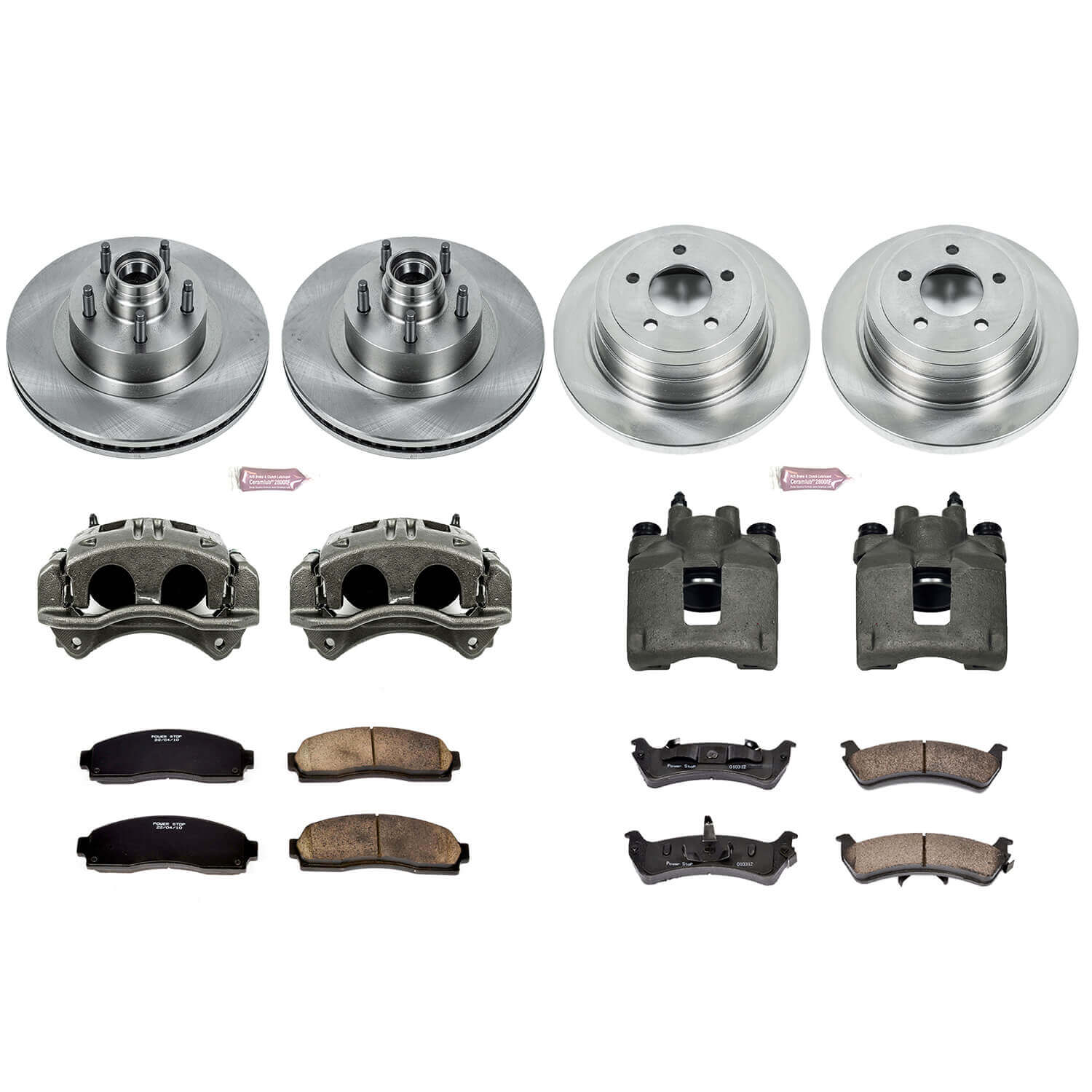 Power Stop KCOE1921 Autospecialty 1-Click Daily Driver Front And Rear Brake Kit for 2003 Ford Explorer Sport Rear Wheel Drive product image