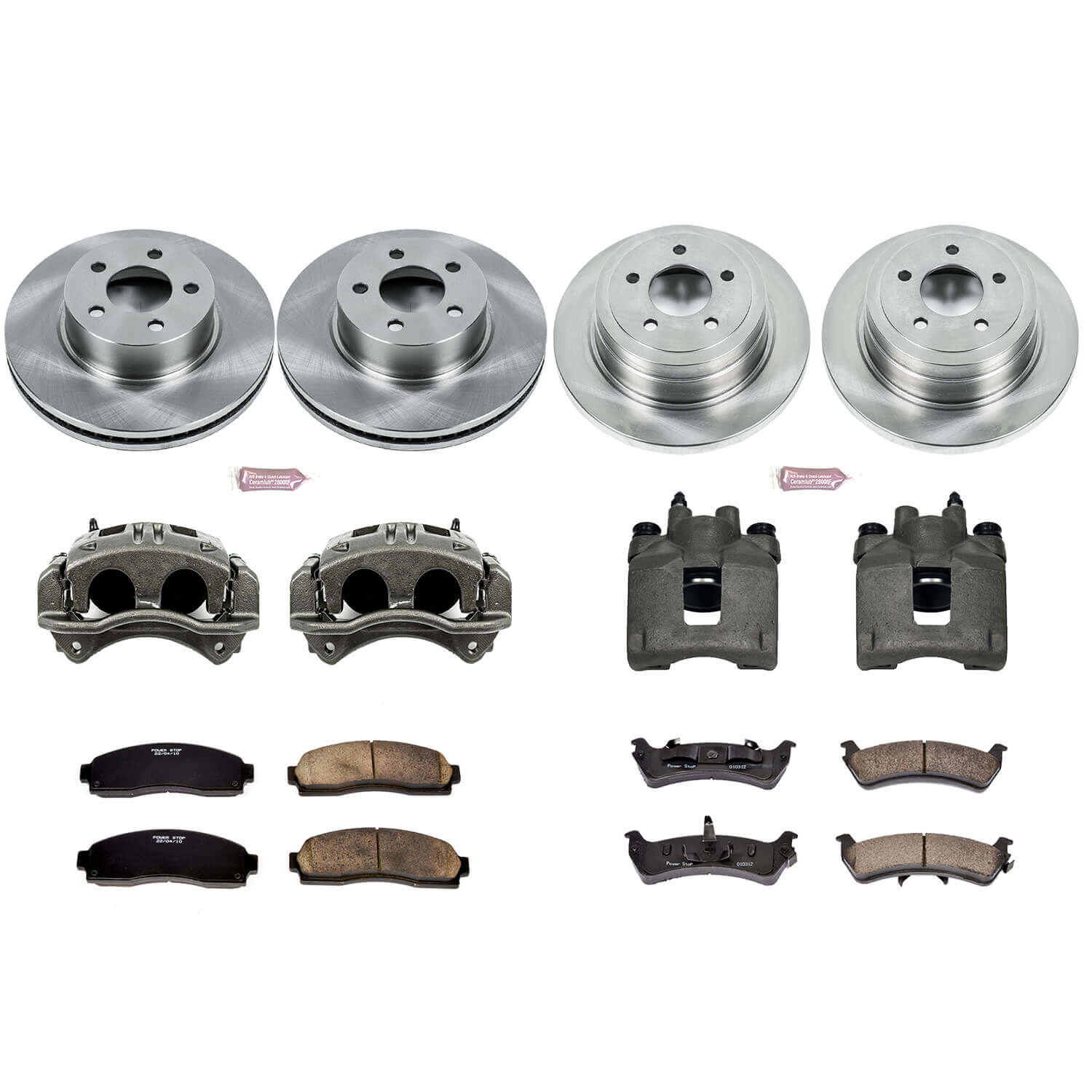 Power Stop KCOE1924 Autospecialty 1-Click Daily Driver Front And Rear Brake Kit for 2003 Ford Explorer Sport 4 Wheel Drive product image