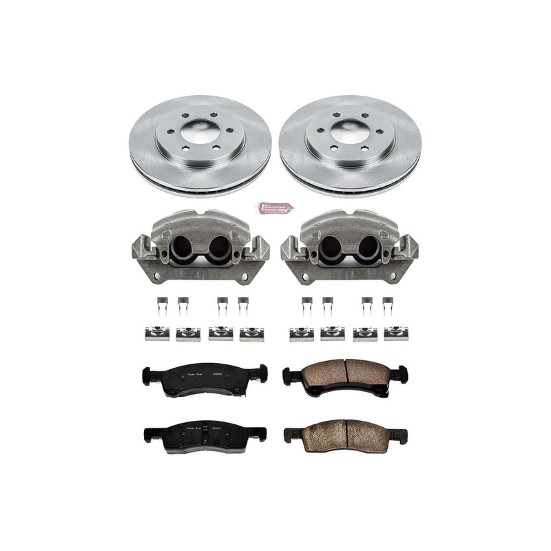 Power Stop KCOE1933 Autospecialty 1-Click Daily Driver Front Brake Kit for 2002 Ford Expedition 4 Wheel Drive, Rear Wheel Drive product image
