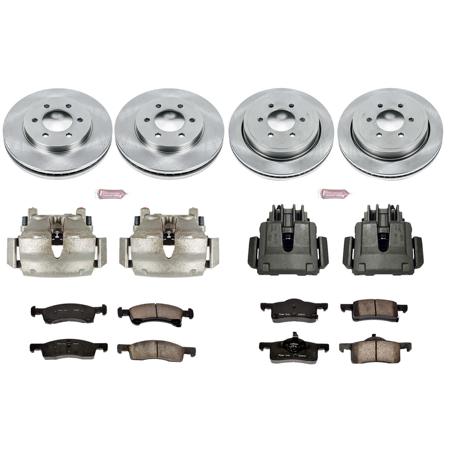 Power Stop KCOE1934 Autospecialty 1-Click Daily Driver Front And Rear Brake Kit for 2002 Ford Expedition 4 Wheel Drive, Rear Wheel Drive product image
