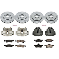 Power Stop KCOE1934 Autospecialty 1-Click Daily Driver Front And Rear Brake Kit for 2002 Ford Expedition 4 Wheel Drive, Rear Wheel Drive product image