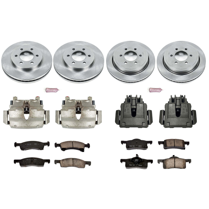 Power Stop KCOE1934 Autospecialty 1-Click Daily Driver Front And Rear Brake Kit for 2002 Ford Expedition 4 Wheel Drive, Rear Wheel Drive product image