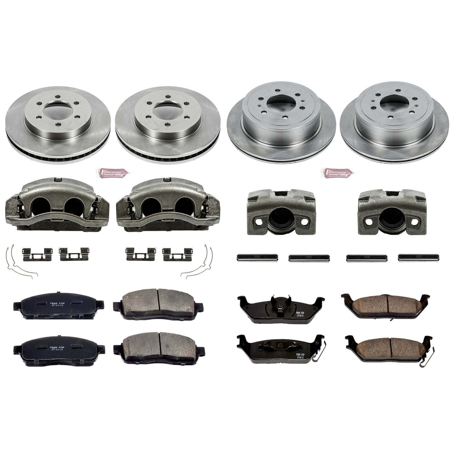 Power Stop KCOE1944A Autospecialty 1-Click Daily Driver Front And Rear Brake Kit for 2005-2007 Ford F-150 4 Wheel Drive product image