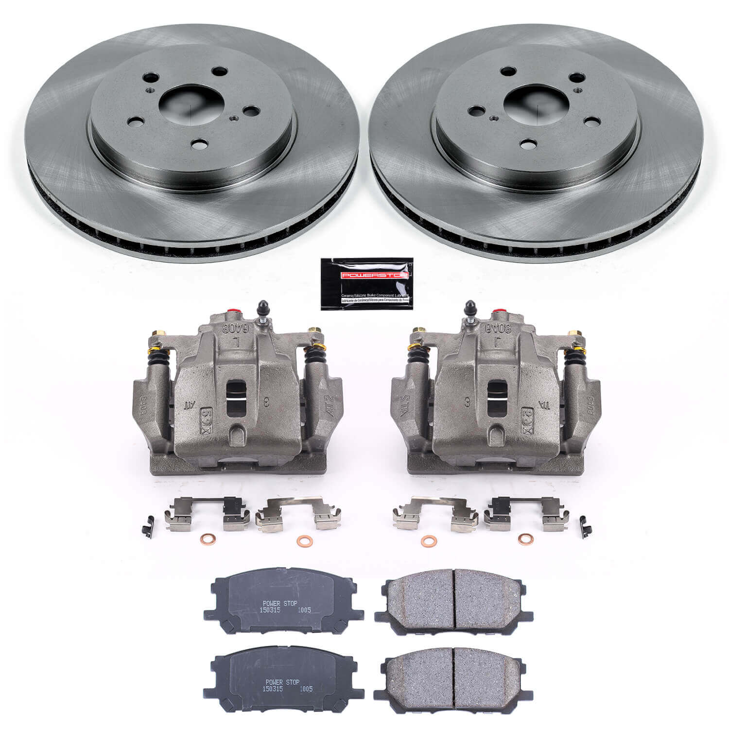 Power Stop KCOE196 Autospecialty 1-Click OE Replacement Front Brake Kit With Calipers for 2004-2006 Lexus RX330 product image