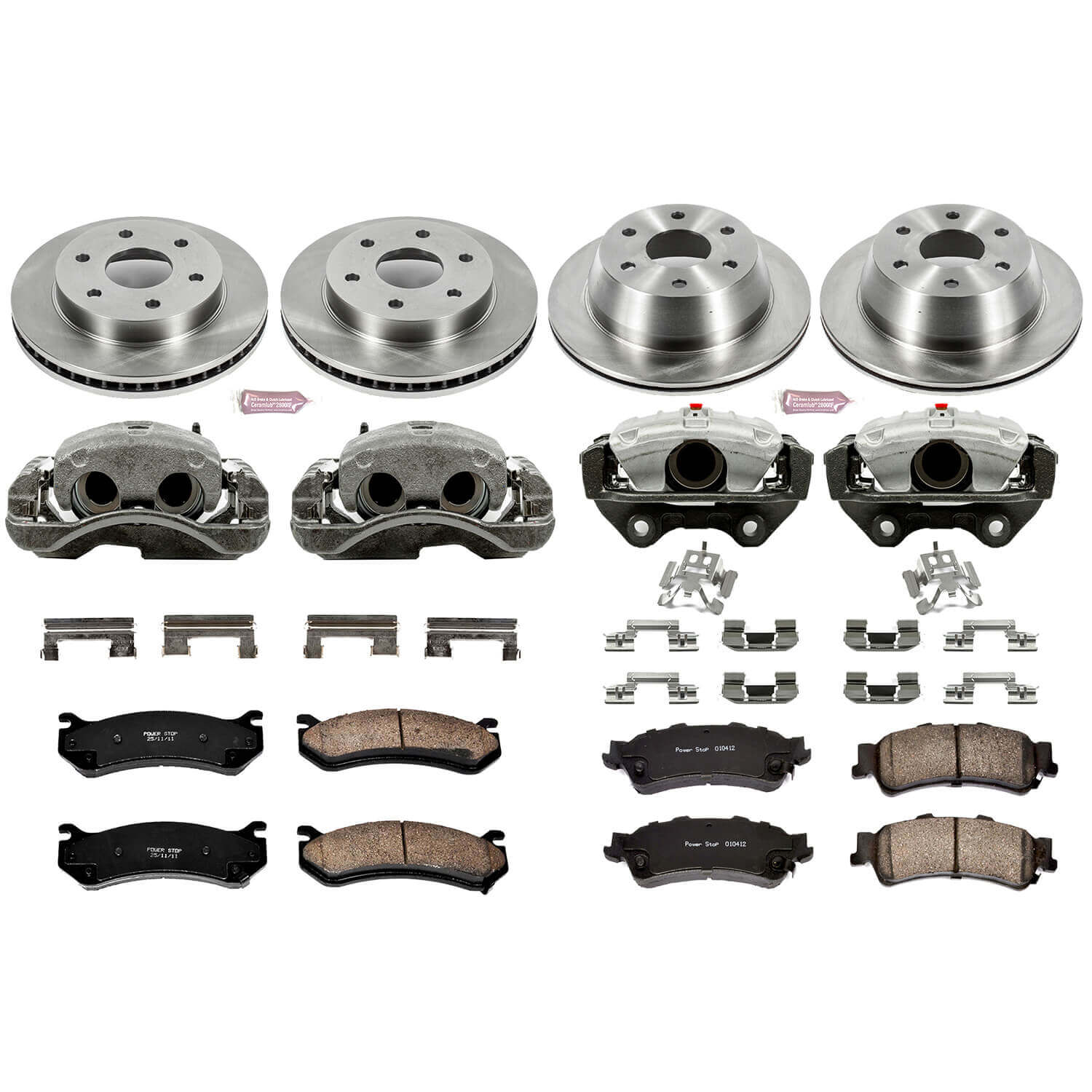 Power Stop KCOE2010A Autospecialty 1-Click Daily Driver Front And Rear Brake Kit for 2003-2005 Chevrolet Astro product image