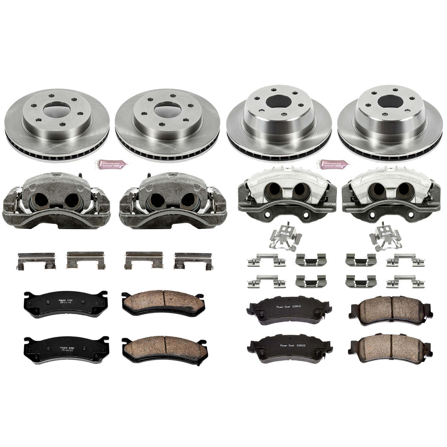 Power Stop KCOE2015 Autospecialty 1-Click Daily Driver Front And Rear Brake Kit for 2002 Cadillac Escalade product image