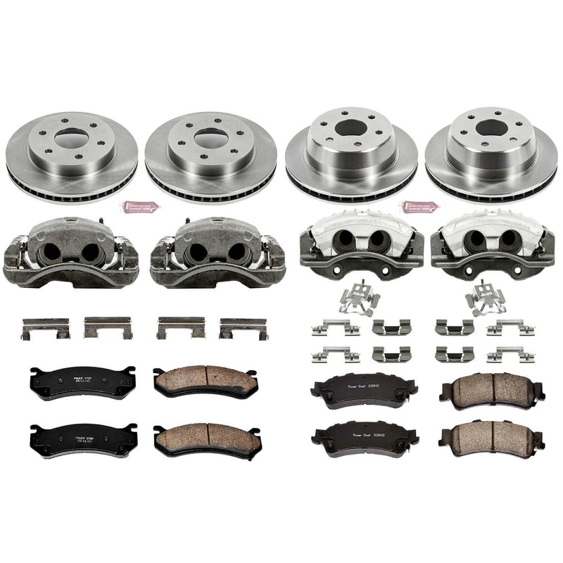 Power Stop KCOE2015 Autospecialty 1-Click Daily Driver Front And Rear Brake Kit for 2002 Cadillac Escalade product image