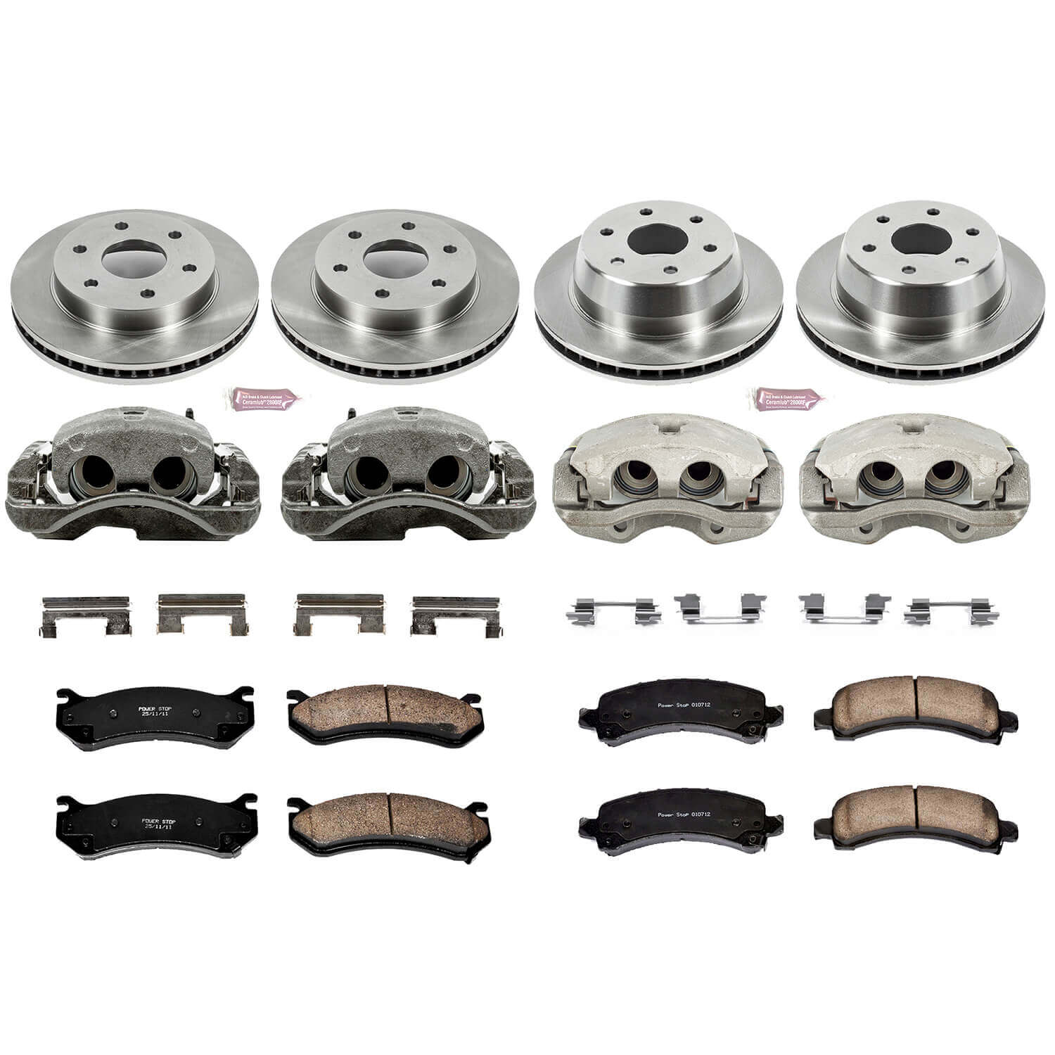 Power Stop KCOE2016 Autospecialty 1-Click Daily Driver Front And Rear Brake Kit for 2003-2006 Cadillac Escalade Rear Wheel Drive product image