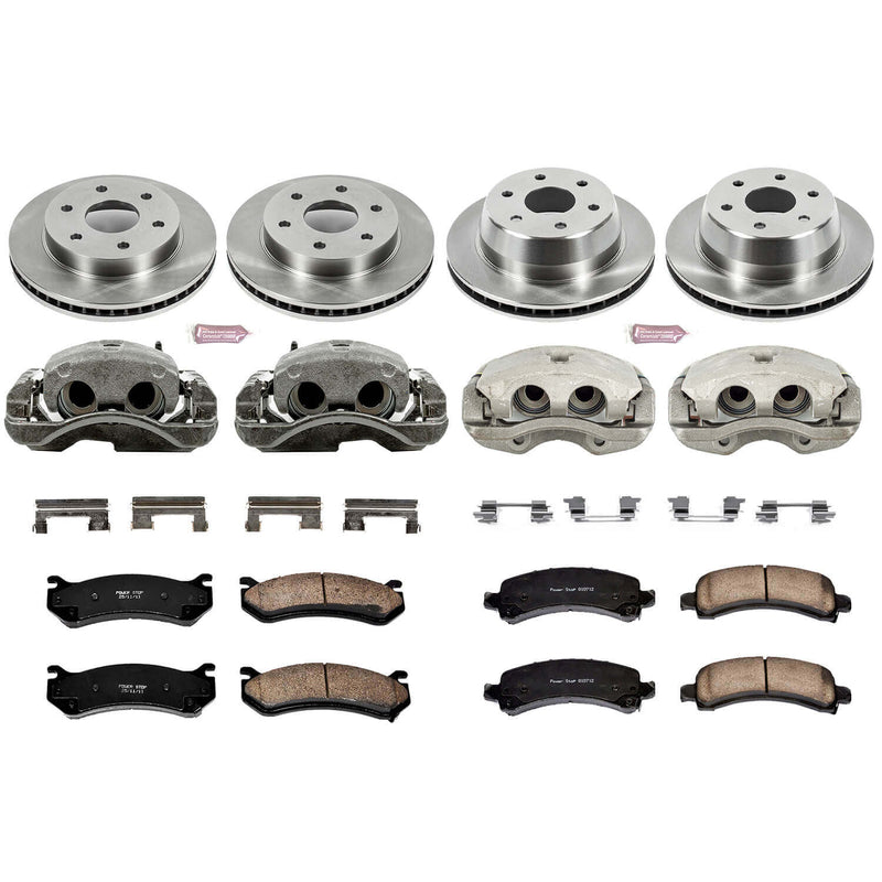 Power Stop KCOE2016 Autospecialty 1-Click Daily Driver Front And Rear Brake Kit for 2003-2006 Cadillac Escalade Rear Wheel Drive product image