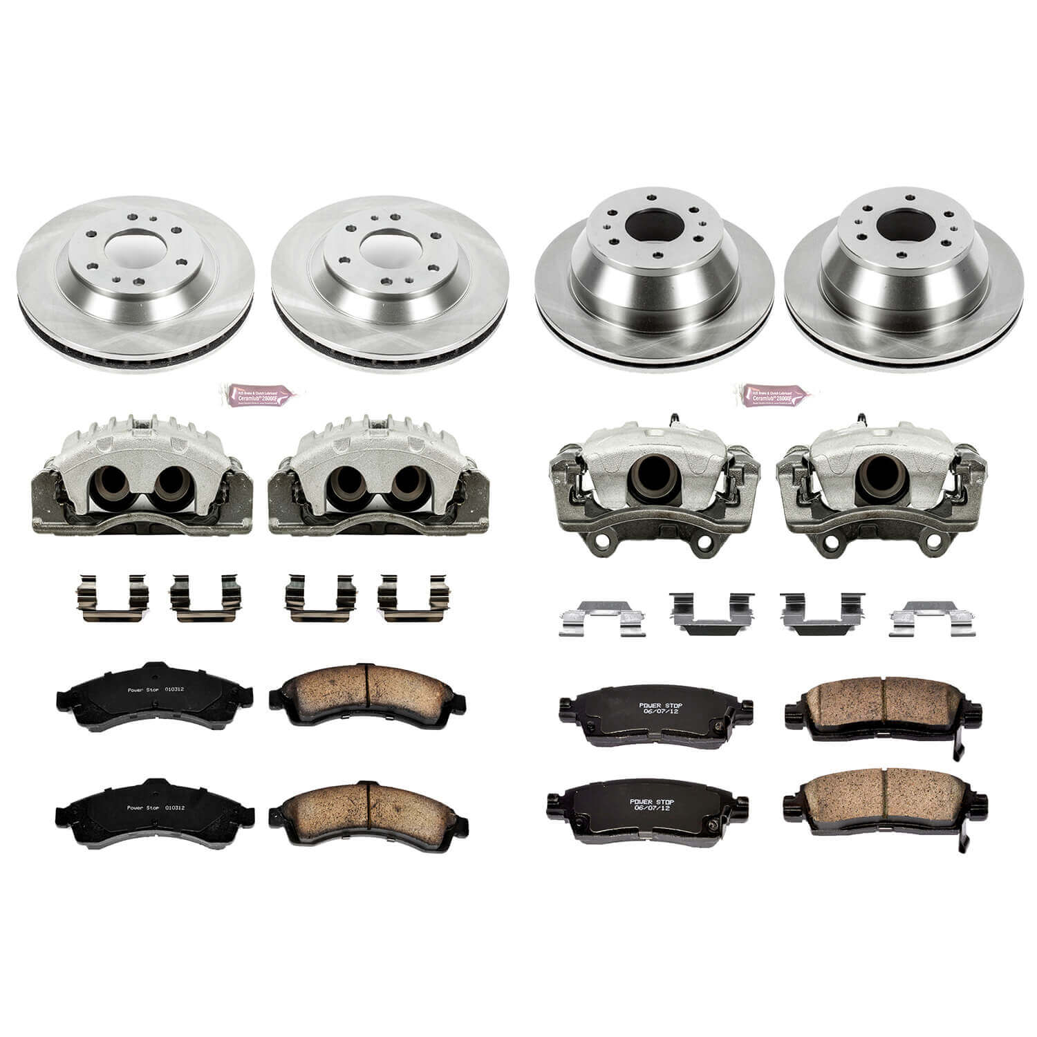 Power Stop KCOE2058 Autospecialty 1-Click Daily Driver Front And Rear Brake Kit for 2004-2005 Buick Rainier product image