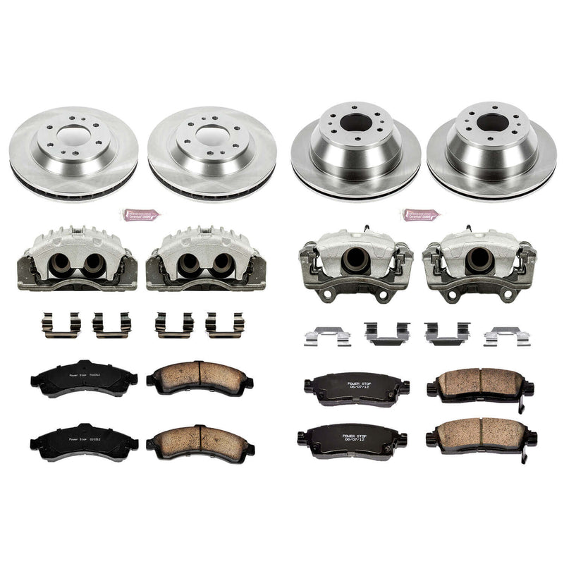 Power Stop KCOE2058 Autospecialty 1-Click Daily Driver Front And Rear Brake Kit for 2004-2005 Buick Rainier product image