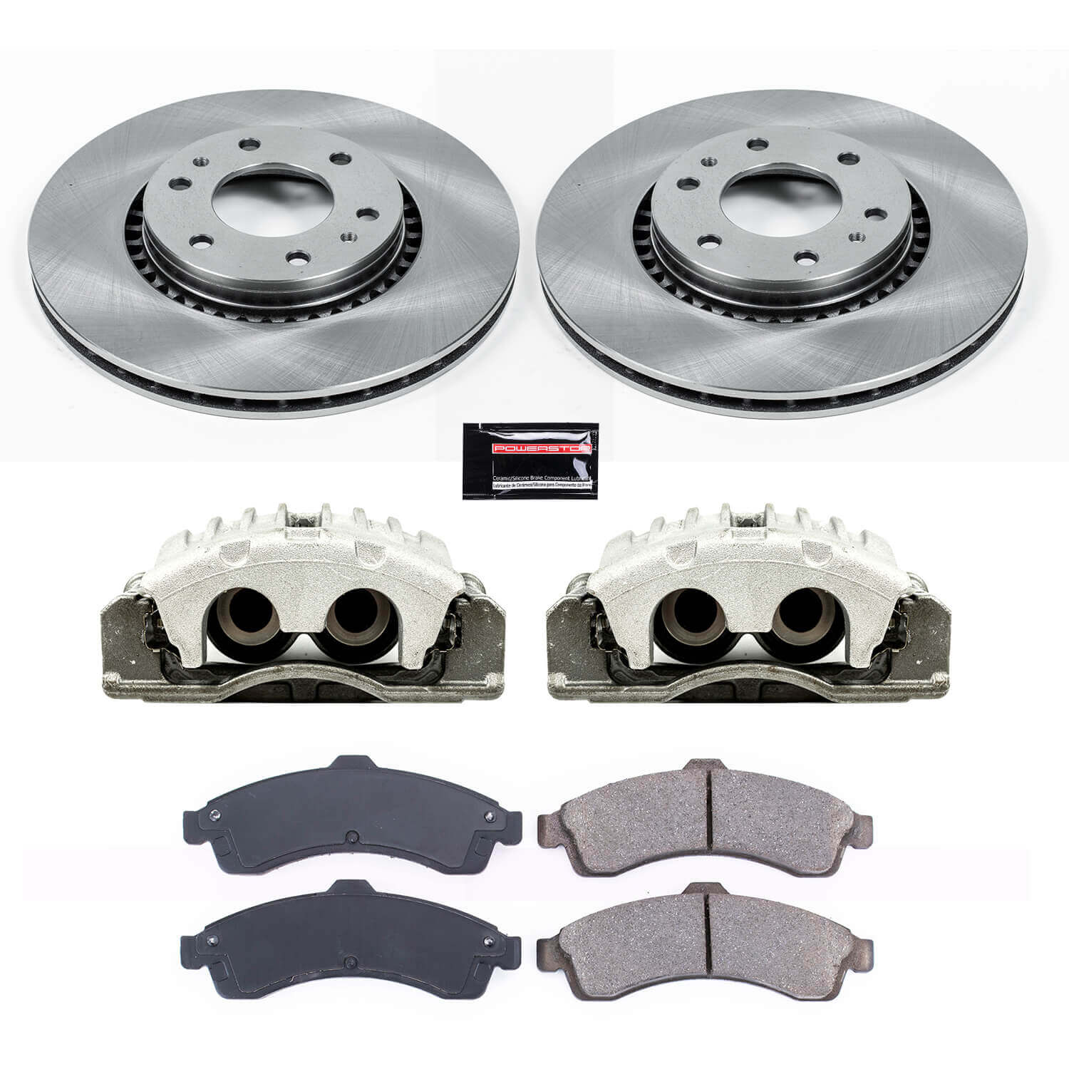 Power Stop KCOE2061A Autospecialty 1-Click OE Replacement Front Brake Kit With Calipers for 2005 Saab 9-7X product image