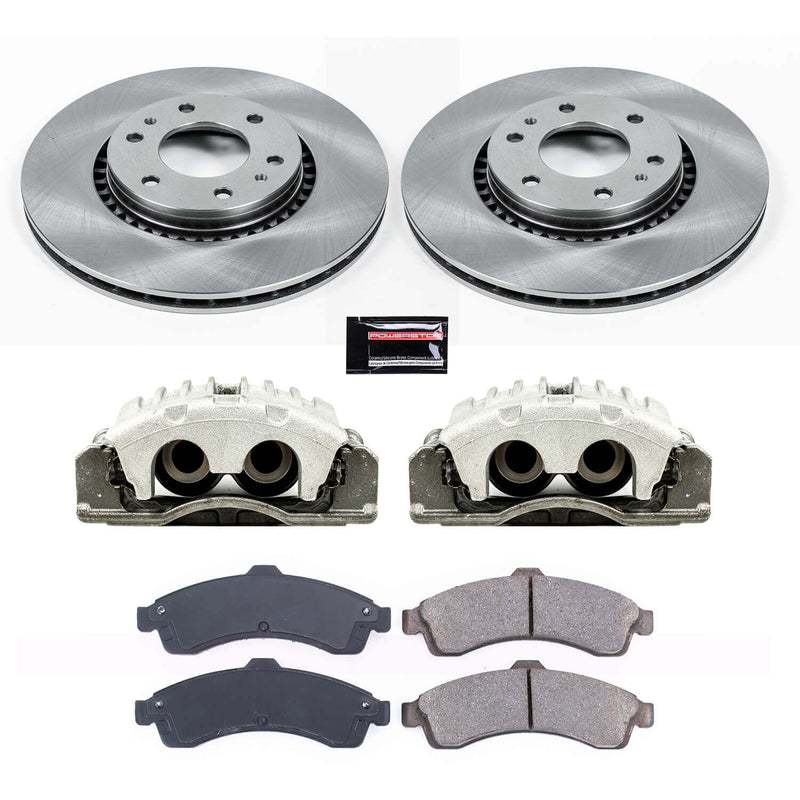 Power Stop KCOE2061A Autospecialty 1-Click OE Replacement Front Brake Kit With Calipers for 2005 Saab 9-7X product image