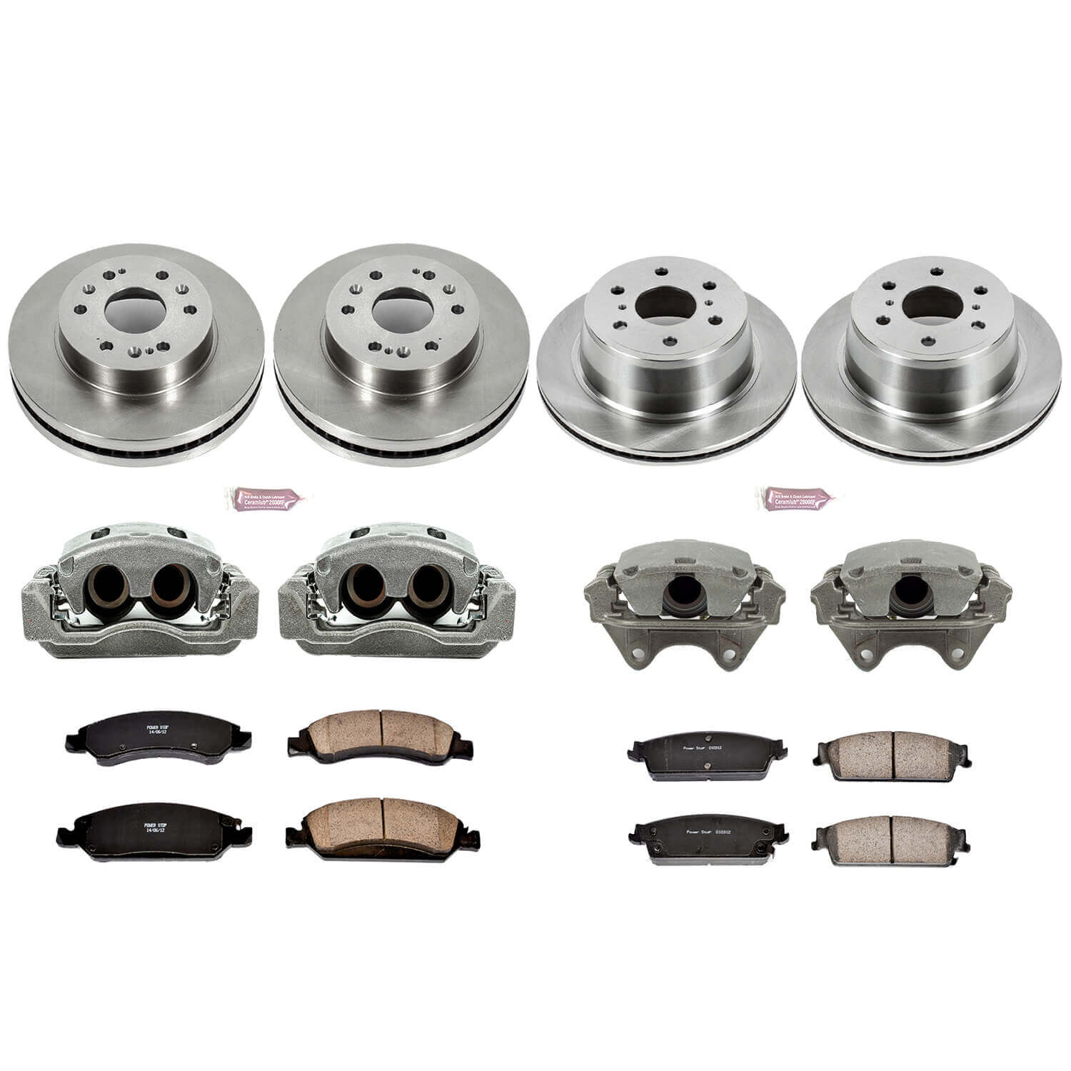 Power Stop KCOE2070 Autospecialty 1-Click Daily Driver Front And Rear Brake Kit for 2008-2014 Cadillac Escalade product image