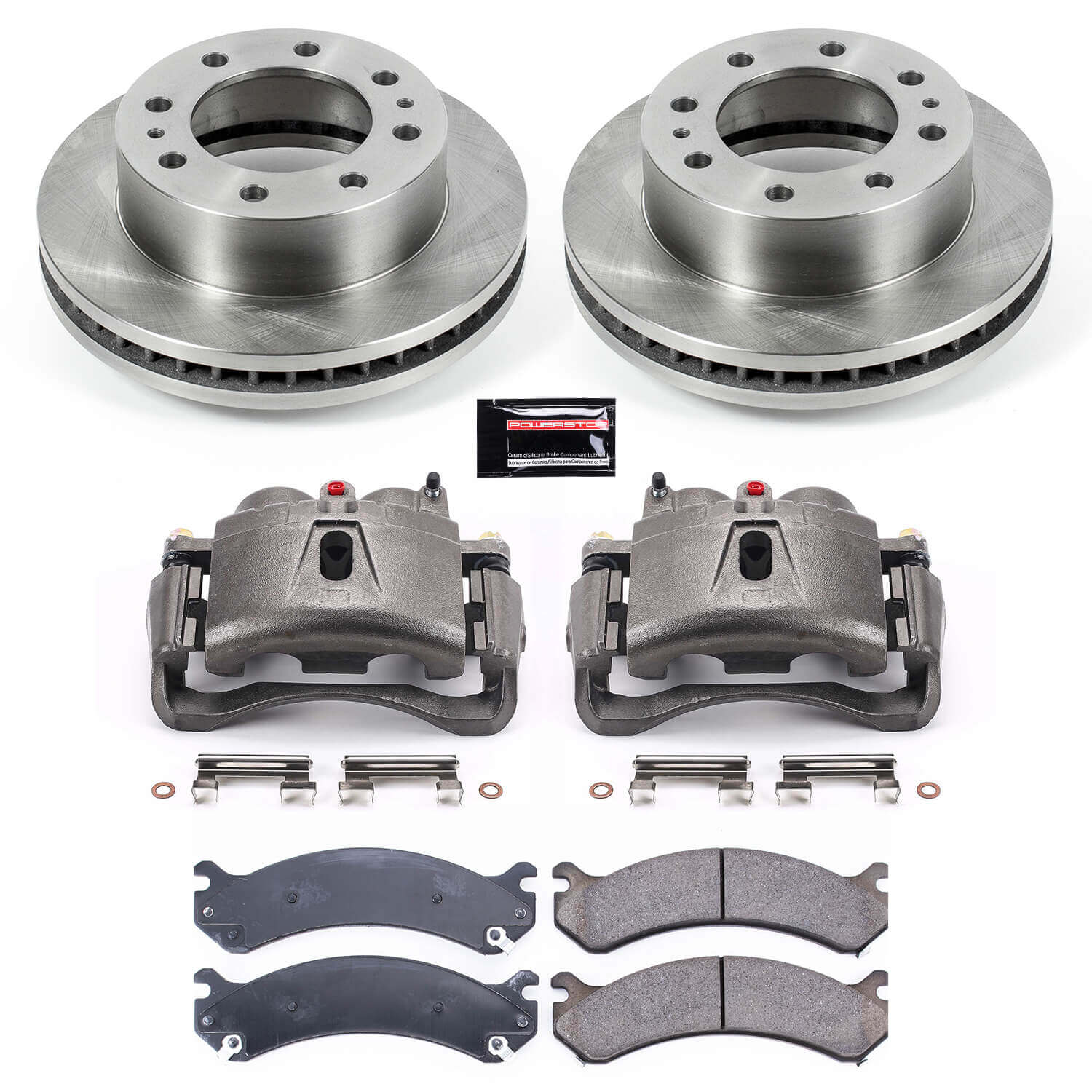 Power Stop KCOE2071A Autospecialty 1-Click OE Replacement Front Brake Kit With Calipers for 2003-2020 Chevrolet Express 3500 product image