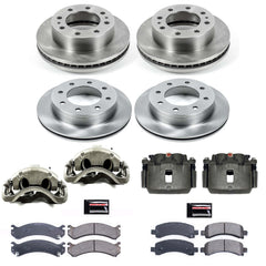 Power Stop KCOE2072 Autospecialty 1-Click OE Replacement Front And Rear Brake Kit With Calipers for 2003-2020 Chevrolet Express 3500 product image