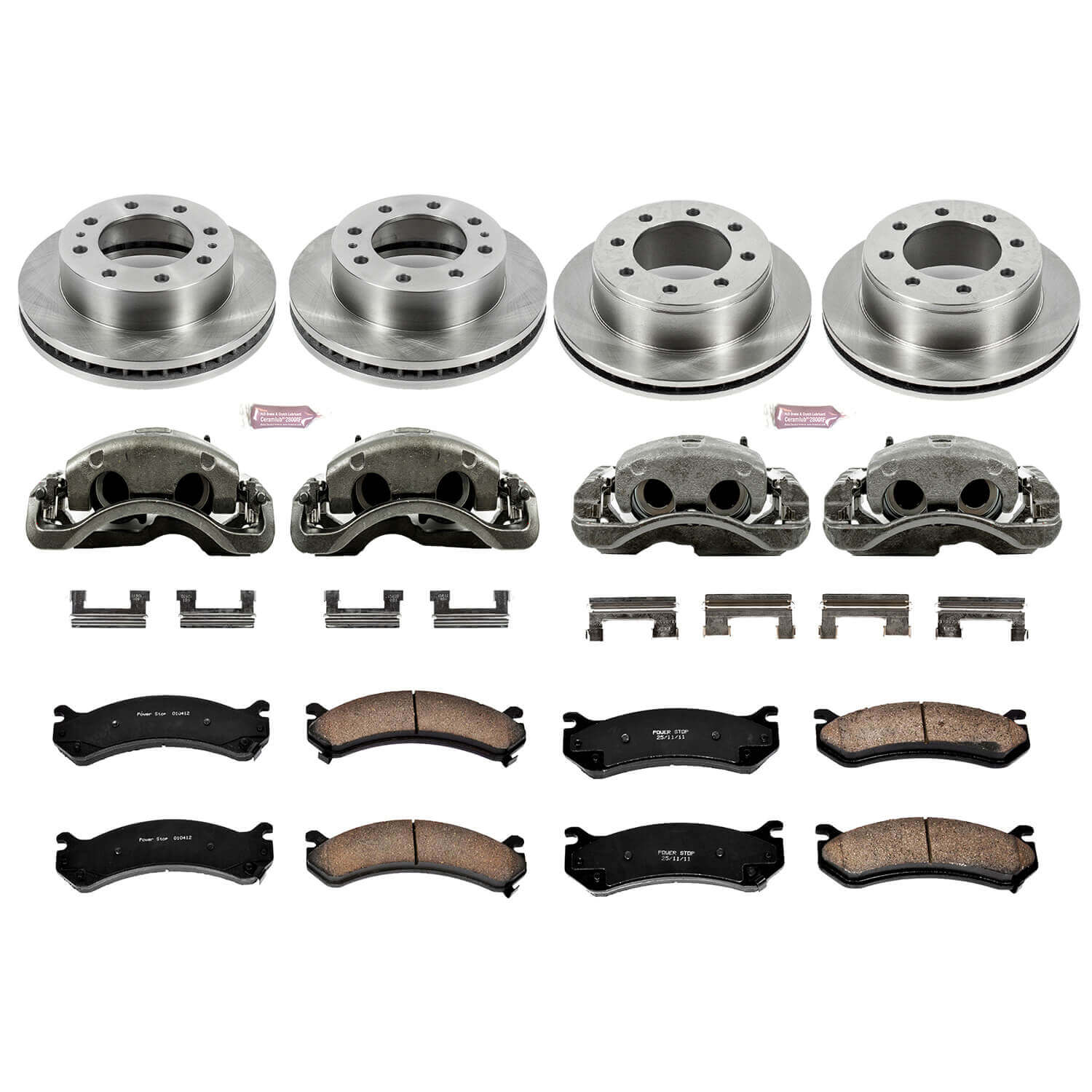 Power Stop KCOE2073 Autospecialty 1-Click Daily Driver Front And Rear Brake Kit for 2002-2004 Chevrolet Avalanche 2500 product image