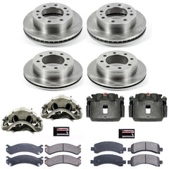 Power Stop KCOE2074 Autospecialty 1-Click OE Replacement Front And Rear Brake Kit With Calipers for 2003-2016 Chevrolet Express 3500 product image