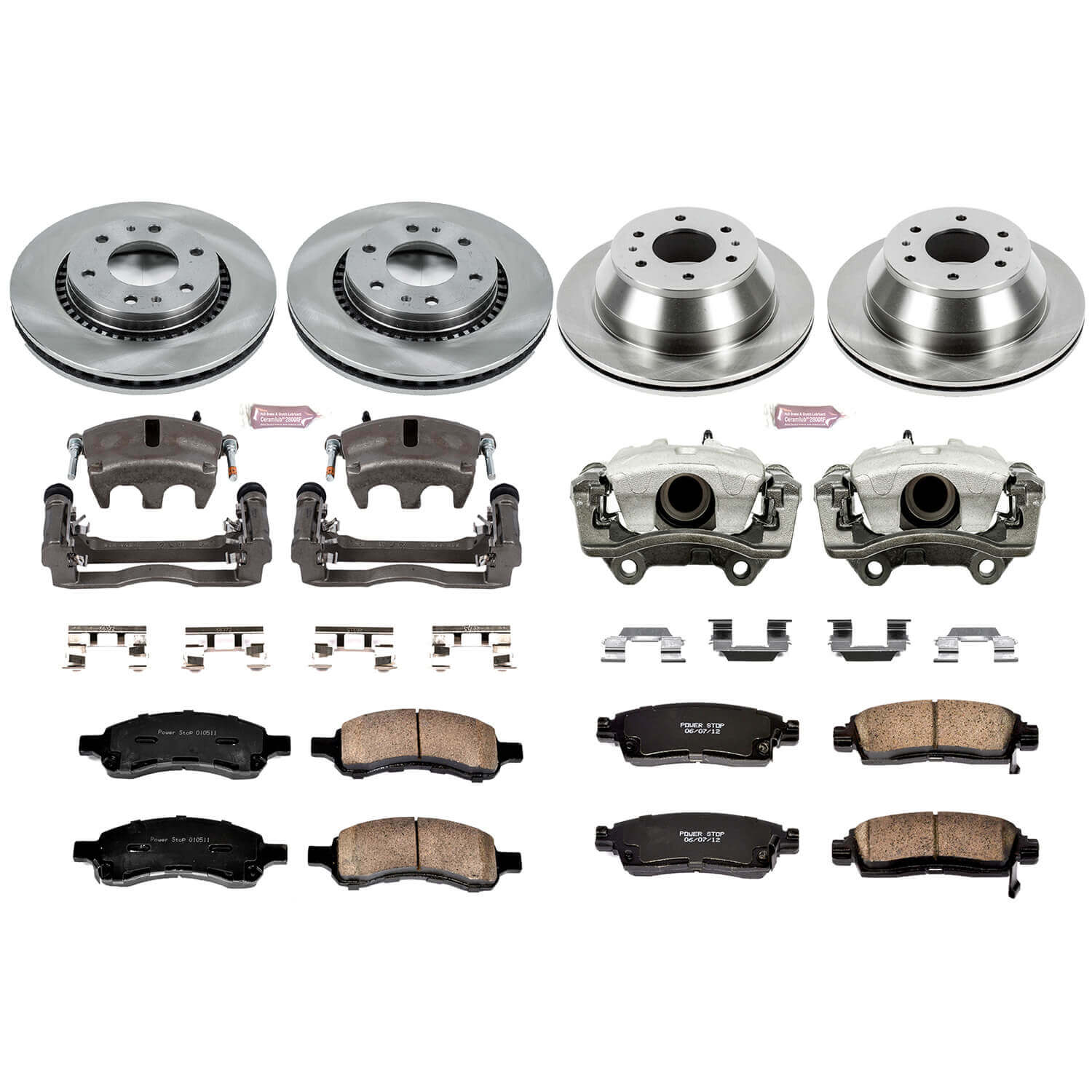 Power Stop KCOE2085B Autospecialty 1-Click Daily Driver Front And Rear Brake Kit for 2006-2007 Buick Rainier product image