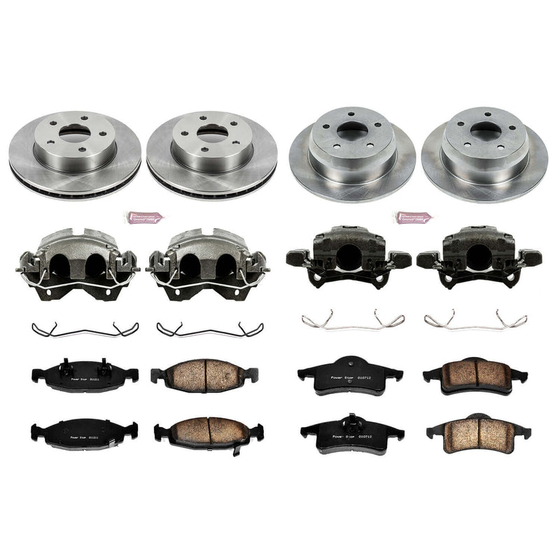Power Stop KCOE2148 Autospecialty 1-Click Daily Driver Front And Rear Brake Kit for 1999-2002 Jeep Grand Cherokee product image