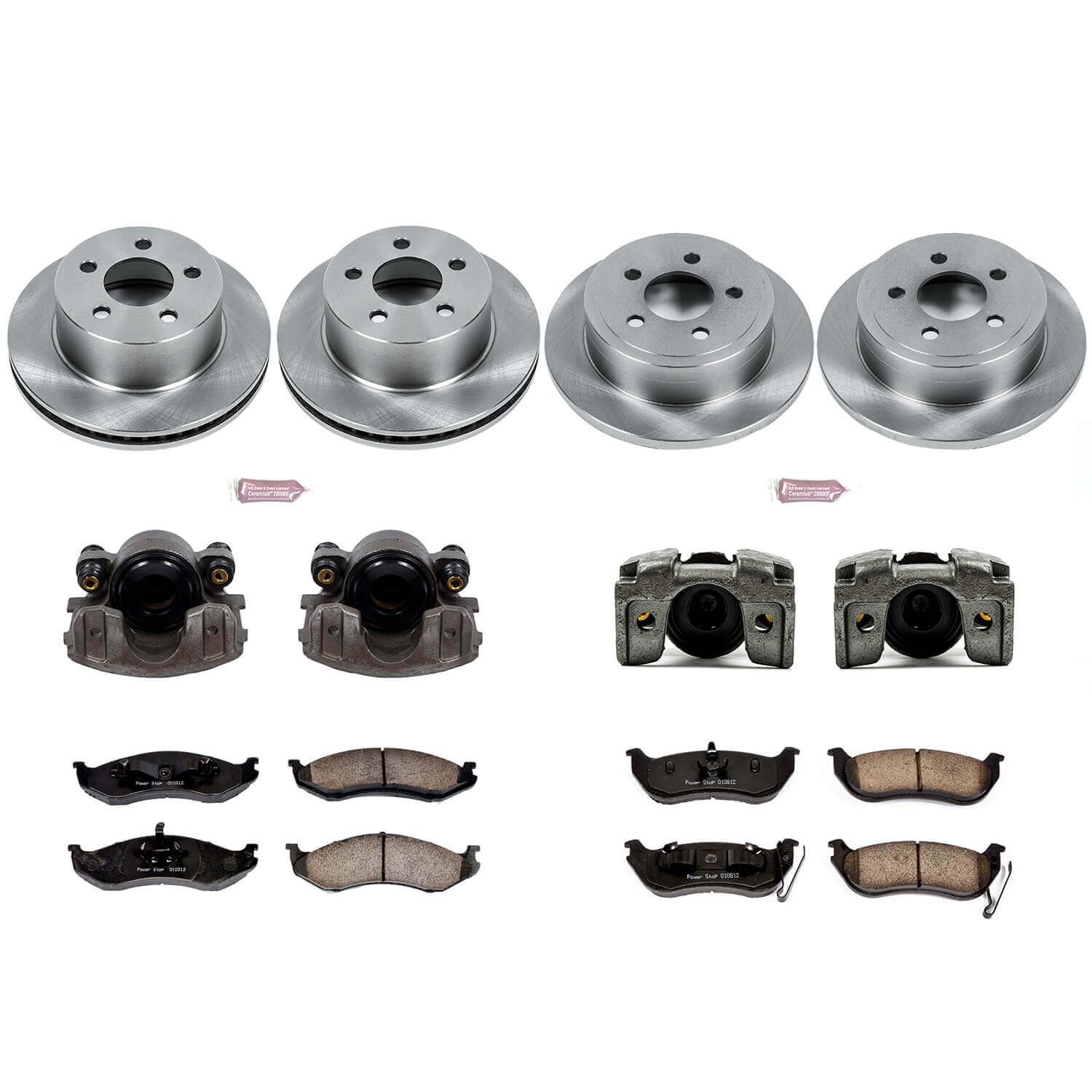 Power Stop KCOE2154 Autospecialty 1-Click Daily Driver Front And Rear Brake Kit for 2003-2006 Jeep Wrangler Rear Disc product image