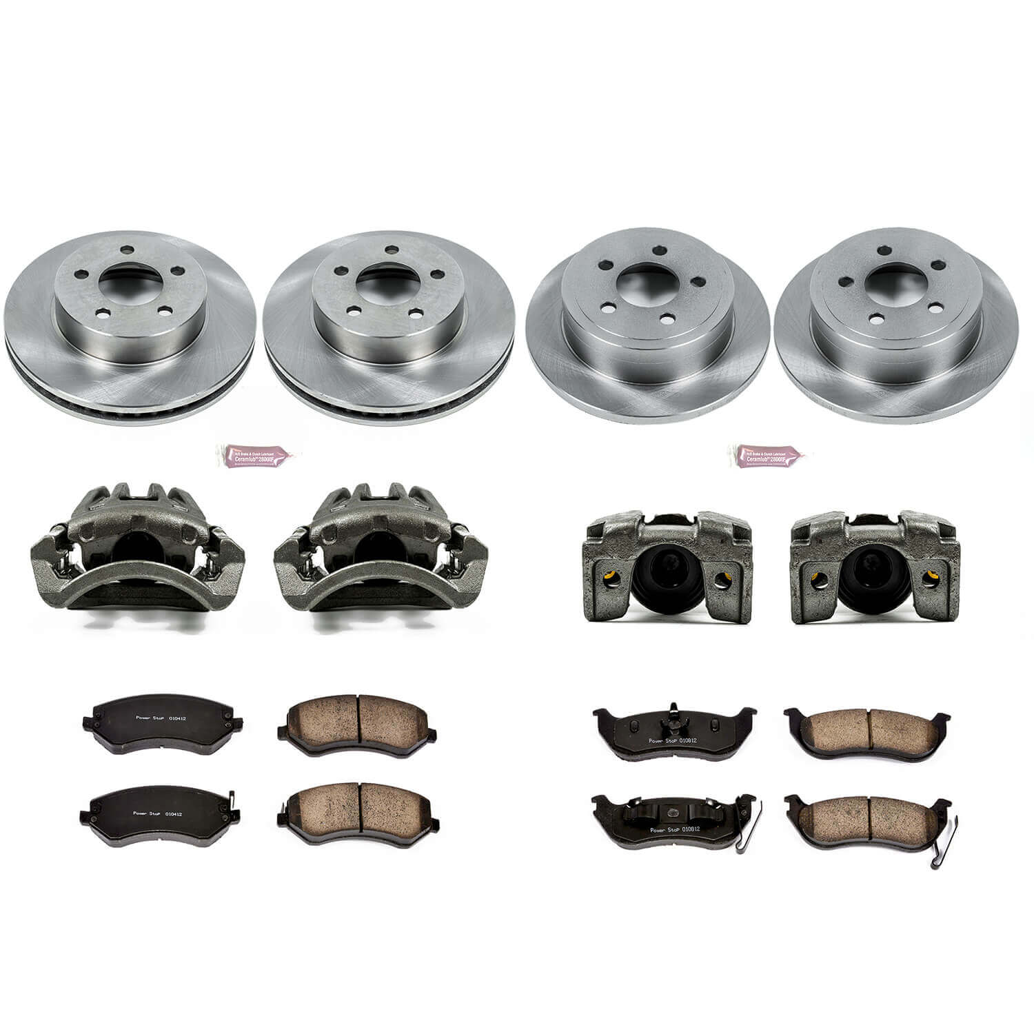 Power Stop KCOE2162 Autospecialty 1-Click Daily Driver Front And Rear Brake Kit for 2003-2007 Jeep Liberty product image