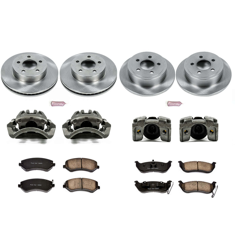 Power Stop KCOE2162 Autospecialty 1-Click Daily Driver Front And Rear Brake Kit for 2003-2007 Jeep Liberty product image