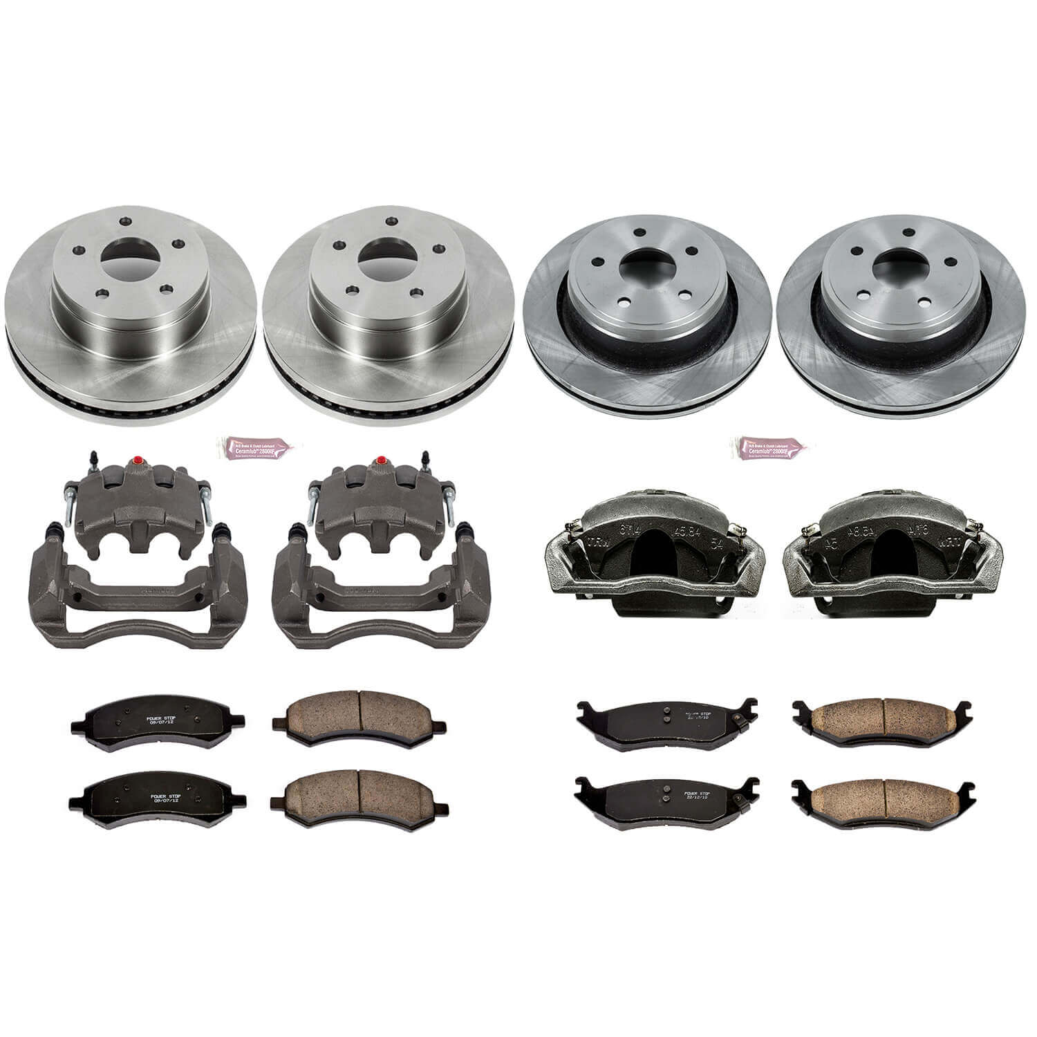 Power Stop KCOE2164 Autospecialty 1-Click Daily Driver Front And Rear Brake Kit for 2006 Dodge Ram 1500 Laramie, SLT, Sport, ST, TRX4 product image