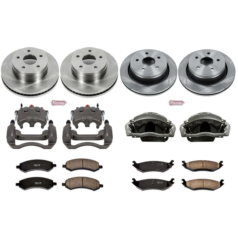 Power Stop KCOE2164 Autospecialty 1-Click Daily Driver Front And Rear Brake Kit for 2006 Dodge Ram 1500 Laramie, SLT, Sport, ST, TRX4 product image