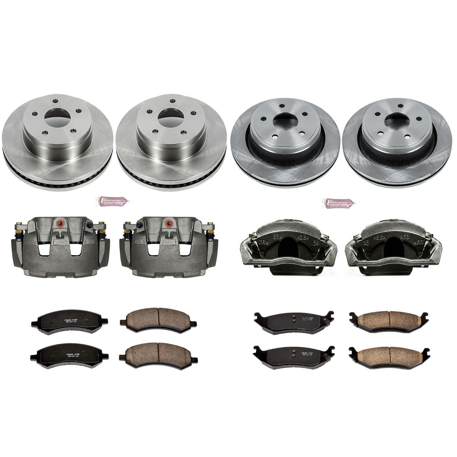 Power Stop KCOE2164A Autospecialty 1-Click Daily Driver Front And Rear Brake Kit for 2007-2009 Chrysler Aspen product image