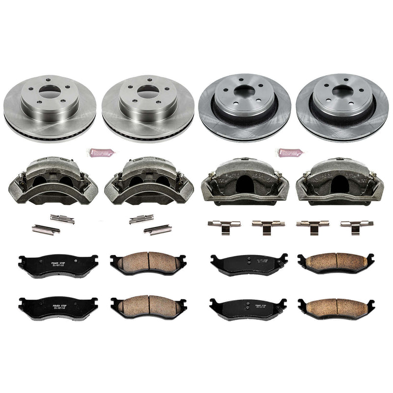 Power Stop KCOE2166 Autospecialty 1-Click Daily Driver Front And Rear Brake Kit for 2002 Dodge Ram 1500 product image