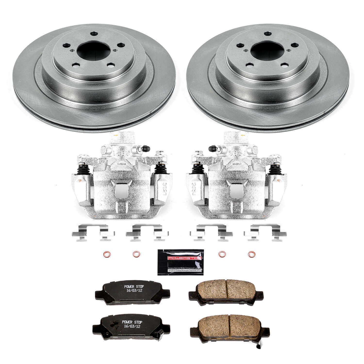 Power Stop KCOE219 Autospecialty 1-Click OE Replacement Rear Brake Kit With Calipers for 2005 Subaru Legacy GT, GT Limited product image