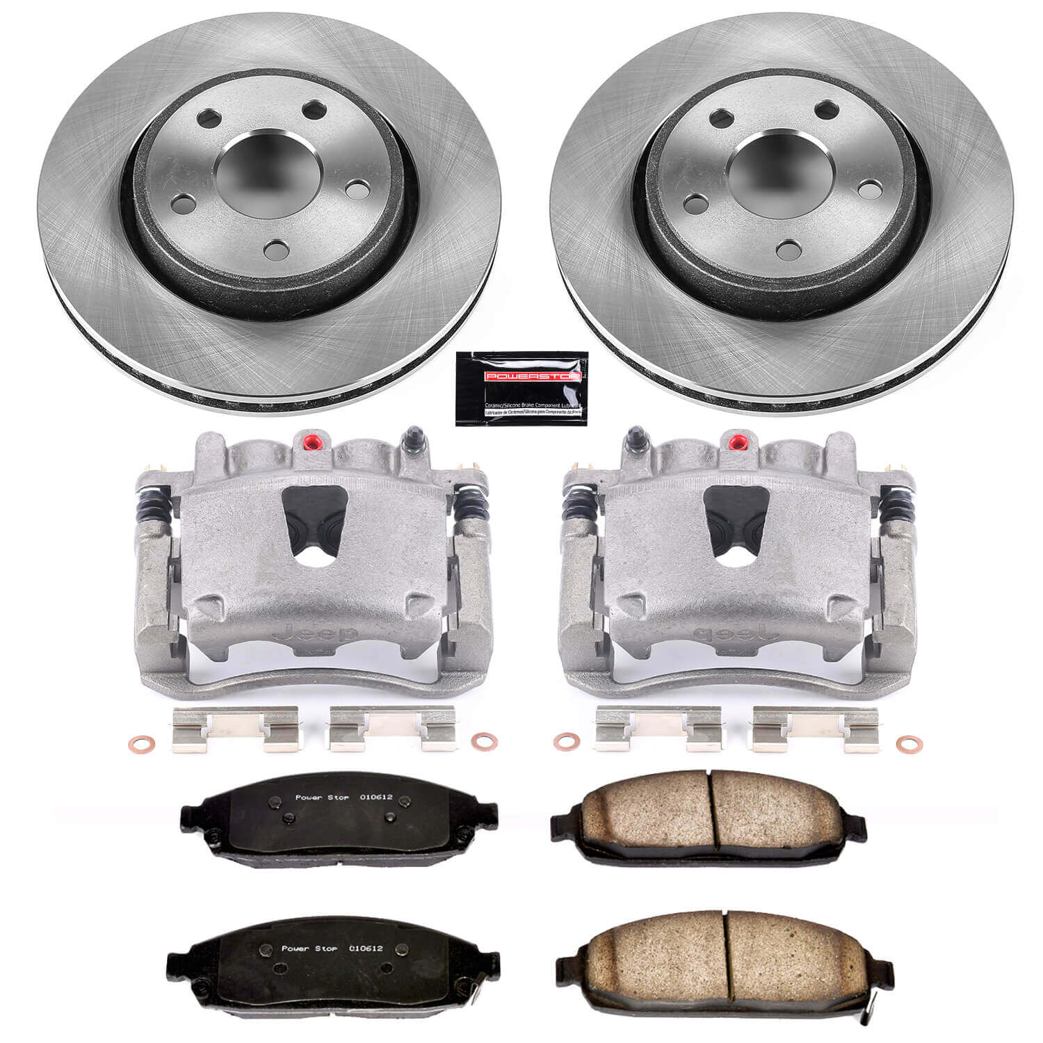 Power Stop KCOE2219A Autospecialty 1-Click OE Replacement Pad And Rotor Kit With Calipers for 2006-2010 Jeep Commander product image