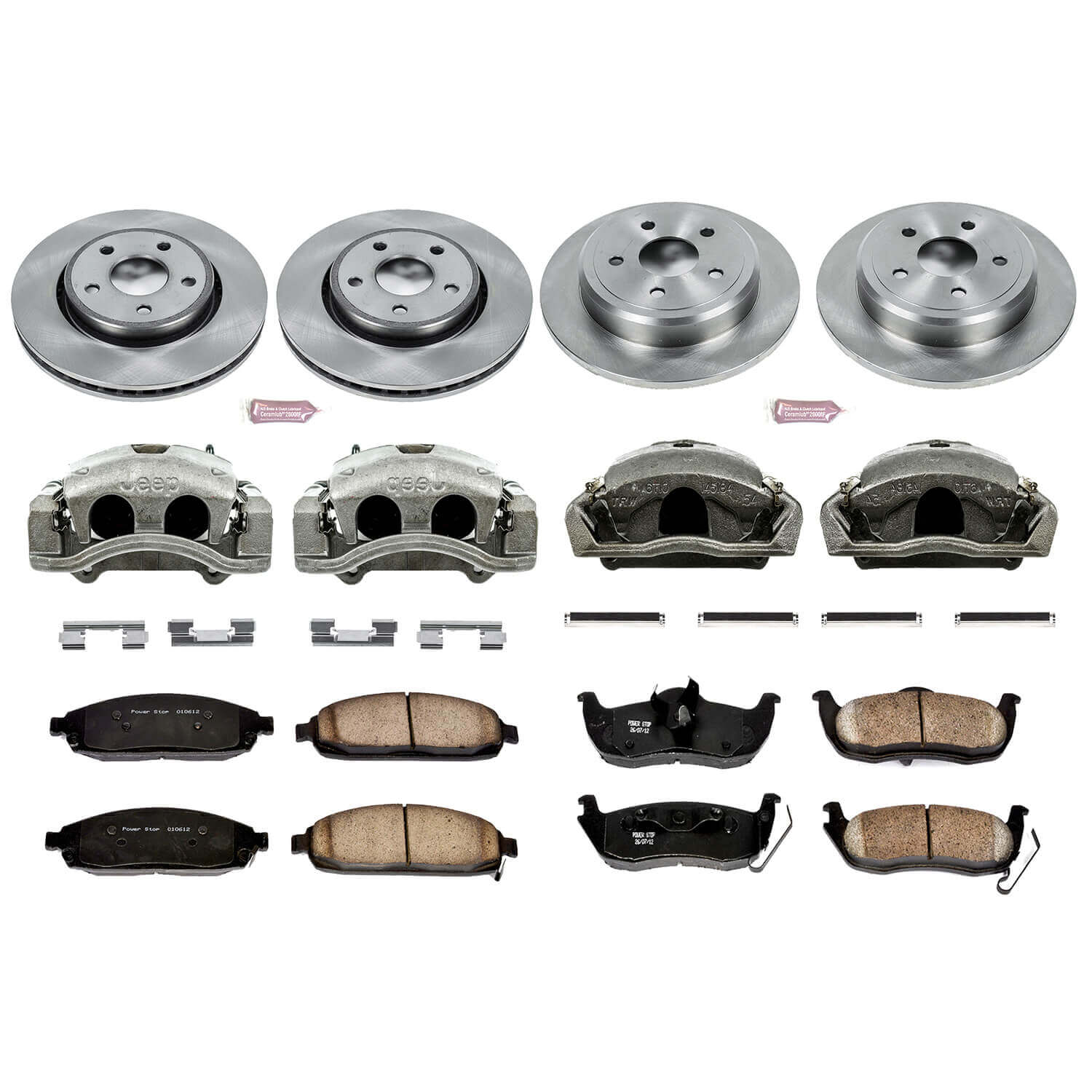 Power Stop KCOE2220 Autospecialty 1-Click Daily Driver Front And Rear Brake Kit for 2006-2010 Jeep Commander product image